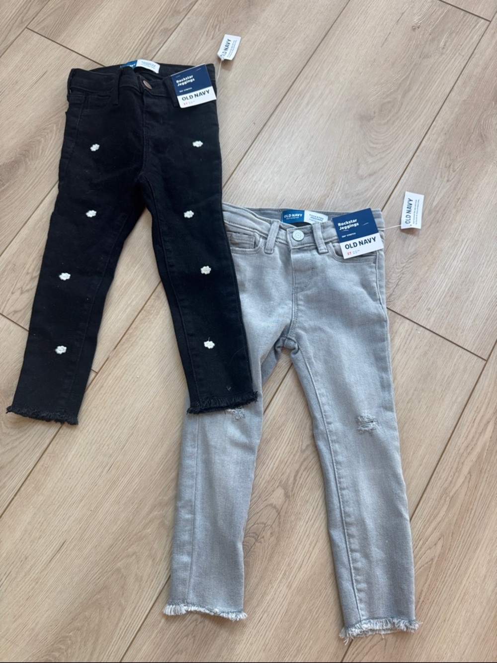 Old Navy Kids Black & Light Gray Jegging Duo